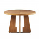 Pecan Color Wood Funky Modern Style 44" Round Dining Table